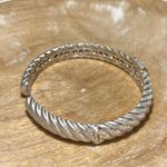 Judith Ripka Diamonique CZ Sterling Silver Hinged Cuff Bracelet Photo 5