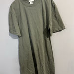 H&M Women's Olive Green T Shirt Dress 100% Cotton Size M Photo 0
