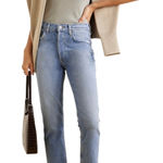 AGOLDE  Women’s Riley Cropped High Rise Straight Leg Organic Jeans Photo 0