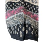Vintage Southern Lady Knit Sweater Vest Sleeveless 100% Acrylic Black Pink Beige Photo 3