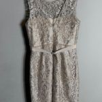 Jenny Yoo Harlow BHLDN Lace Knee Length Cocktail Dress Women's 8 Sandstone Tan Photo 10