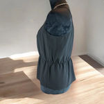 Naked Zebra  Women’s Frill Blouse with Knotted Straps in Black‎ Size Medium Photo 1