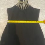 Almost Famous black halter dress gold beaded neck cocktail party holiday Medium Photo 7