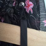 Elizabeth and James Smocked Mock Neck Long Sleeve Top Floral Tank Lined Pattern Photo 7