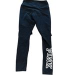 PINK - Victoria's Secret Victoria Secrets Pink Black Leggings with Distressed Knee Photo 4