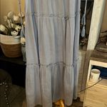 Listicle  Women's Steel Blue Dress size m tiered, flowy Photo 3