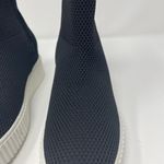 NWB Steven New York Carana Wedge Sneakers 5 Black Knit High Top Pull On Platform Photo 4
