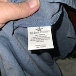 The Royal Standard Sleeveless Chambray White Embroidered Trim Tunic S Blue Photo 8