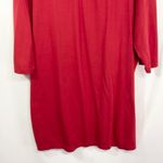 Roamans 18W 20W Top Large Red Cotton Lattice Cutout Neckline Knit Solid 423 Size undefined Photo 3