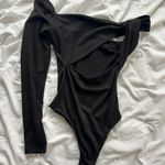 Black One Sleeve Bodysuit Photo 0