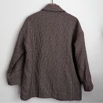 Mango  suit brown houndstooth long blazer oversized single button front pockets S Photo 1