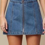 Altar'd State Zip-up Denim Skirt Photo 0