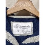 Aeropostale Y2K Sweater L Cable Chunky Knit Button Cardigan Blue Hood Bella Swan Photo 3