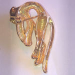 Vintage Gold Tone Retro Boho CZ Rhinestone Panther Brooch Photo 3