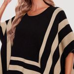 PULI Womens Jacquard Pullover Ponchos Sweater Elegant Shawl Wraps Warm Travel Sweaters for Fall Winter. OS Photo 0