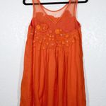 Anthropologie Meadow Rue x Orange Goddess Illusion Mesh Dress Size 6 Photo 6