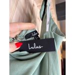 Lulus NWT  Majestic Perfection Sage Green Ruffled Halter Maxi Dress Wedding Sz M Photo 5