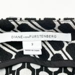 Diane Von Furstenberg  Laury Honeycomb Pencil Skirt Black White Mini Womens‎ 2 Photo 8