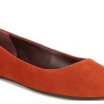 Franco Sarto NEW Sarto by Flexa Amaya Ballet Suede Square Toe Flats Burnt Orange Photo 1