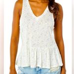 Lucky Brand - Tiered V-Neck Sleeveless Top | Size Medium - Off-White - NWOT Photo 0
