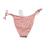 Cotton On Body Fixed Tie Side Brazilian Bikini Bottom Retro Ditsy Floral Pink L Photo 1