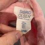 Sigrid Olsen  light pink 100% Linen Button Down Shirt Size Large Photo 7