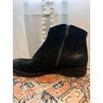 Born Shoes Born Black Suede Fringe Ankle Boots Kenia block Heel Western 7.5 boho western Photo 2