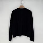 ZARA  Black Cable Knit Button Front Cardigan Sweater Size Medium Photo 6