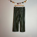 Avec Les Filles  dark green faux leather cropped pants Photo 3