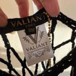 NWT Valiant Paris Black Beaded Crochet Knit Dress Beach Cover Up Cotton Photo 7