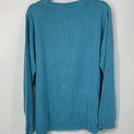 SARA MORGAN BLUE BRAIDED FLORAL DESIGN SWEATER SIZE XL Photo 1