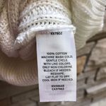 BP  Button Front Cardigan Sweater White Ribbed Cotton 1x Photo 7