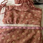 VTG Faith Passion Babydoll Dress Womens 16 Paisley Floral Lace Milkmaid Y2k Boho Red Photo 4