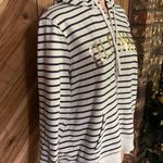 Old Navy Women’s XL Striped Gold Foil Letters Zip Up Hoodie Photo 5