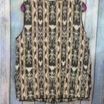 carole little Street Wear Vintage Vest Sleeveless Top Aztec Size 10  Boho Cotton Photo 2