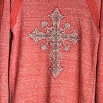Miss Me  Shirt Womens S Pink Embroidered Rhinestone Studded Cross Round Neck Photo 1