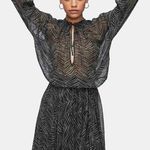 ANINE BING Elliana Asymmetrical Zebra Print 100% silk mini dress Photo 5