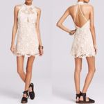 Free People cream lace halter snowdrop trapeze dress size XS bridal shower Photo 2