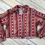 Roper Women's Vintage Western Cropped Long Sleeve Top Size XL Red Photo 0