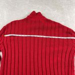 Liz Claiborne Crazy Horse  Cable Knit Cardigan‎ Sweater Womens L Red Button Front Photo 11