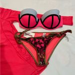 Victoria's Secret NWT Victoria’s Secret Bikini Aerie Swim Bundle Hot Neon Pink Floral 32DD / 32E Photo 1