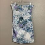 Karen Millen  Floral Multicolor Strapless Dress Size 6 Photo 1