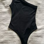 Nasty Gal One-shoulder High Leg Body Suit Black Size 4 Photo 0