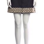Michael Kors Denim Mini Skirt With Seashell Embellishment Size 14 Photo 0