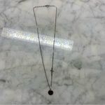 C Initial With Sideways Cross 925 Necklace 16” Sterling Silver Photo 2