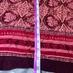 Artisan NY Tunic Top Womens 1X Pink Burgundy Paisley Print Shirt Boho Tassels Photo 12