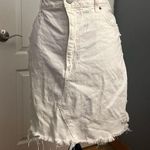 Abercrombie & Fitch  distressed vintage mini skirt white denim Photo 0