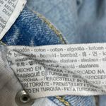 ZARA Blue High Waisted Frayed Raw Hem Button Fly Straight Denim Jeans Pants Sz 6 Photo 4