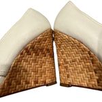 BCBGMAXAZRIA Raisa White Cream Leather Wedge, Sz 6.5 Photo 14