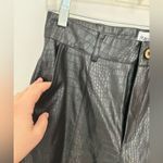 Princess Polly  faux leather embossed black pants with slit detail size 12 Photo 6